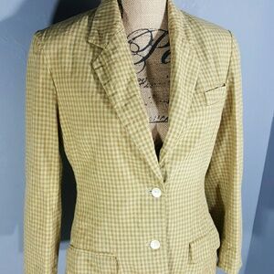 Vintage Yellow Plaid GAP Blazer Jacket